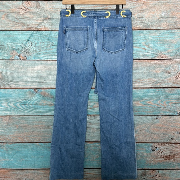 Parker Smith Blue Jeans High Rise Slouchy Belt Tie 26 - Picture 5 of 8